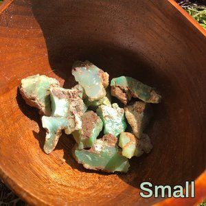 Raw Chrysoprase Chunk from Tanzania SMALL size natural crystal blue green